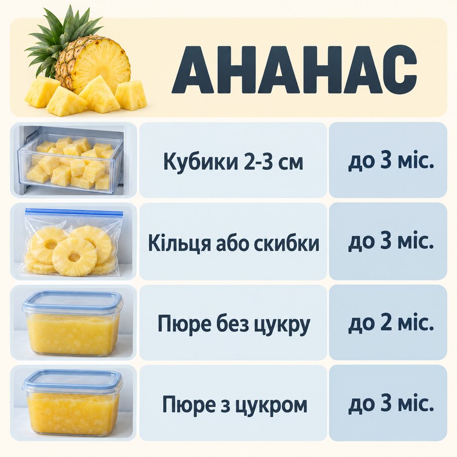 Инфографика: Можно ли замораживать ананас: сколько он хранится дома