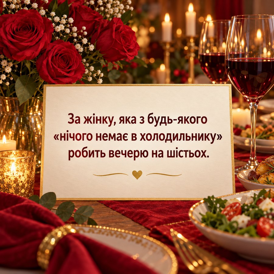 Тост жінці: листівка