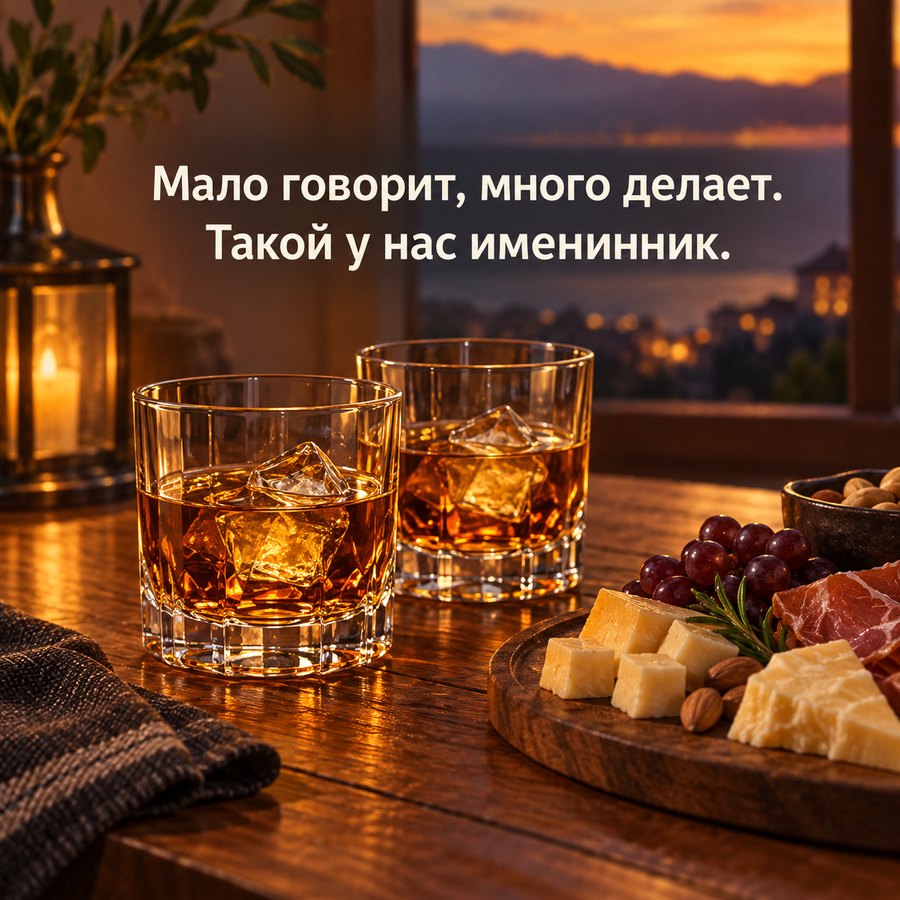 Тост мужчине: мало говорит, много делает