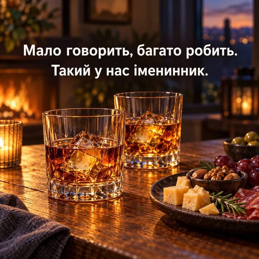 Тост чоловікові: мало говорить, багато робить