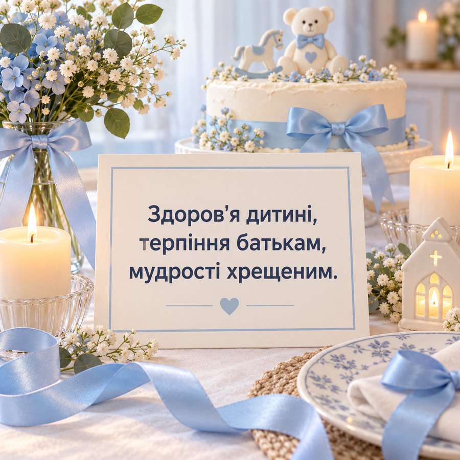 Тост: здоров'я дитині, терпіння батькам