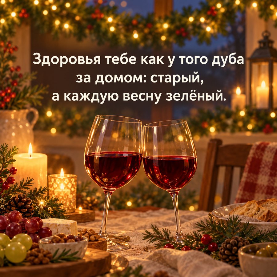 Тост о здоровье: открытка