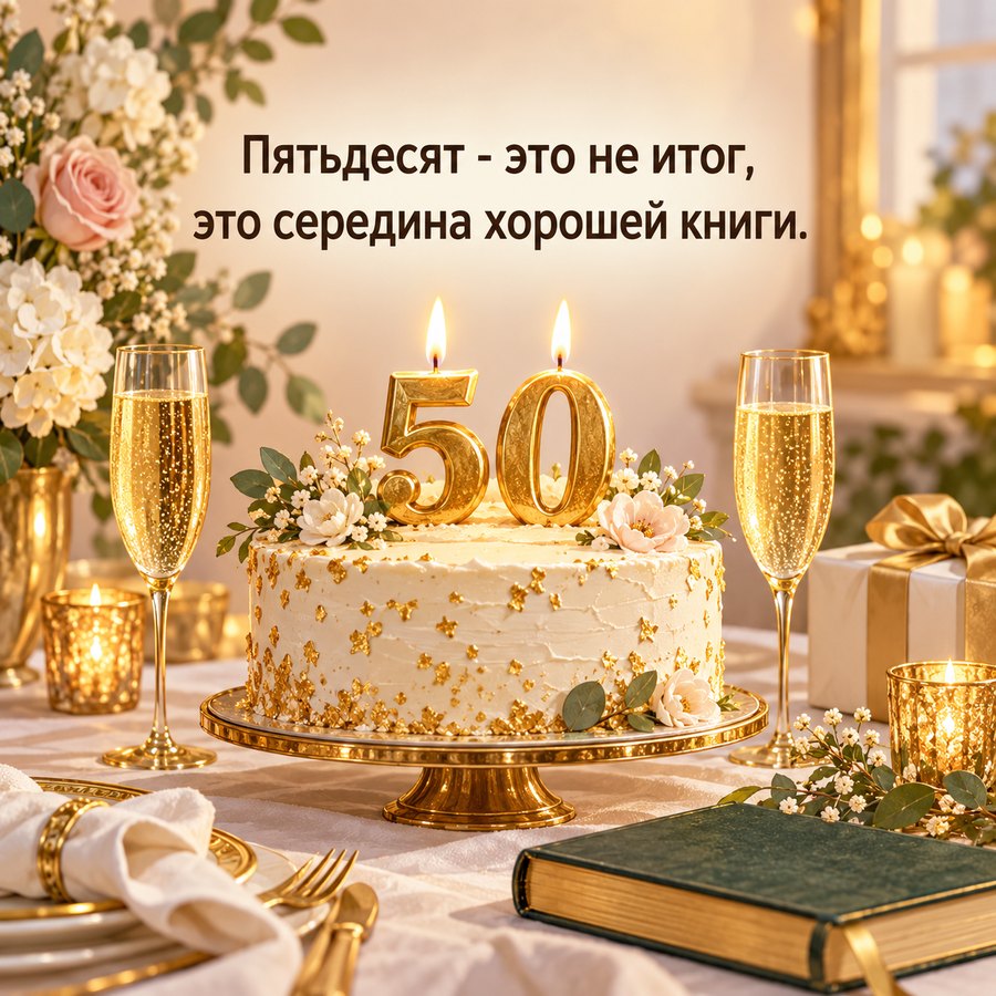 Тост на юбилей: открытка