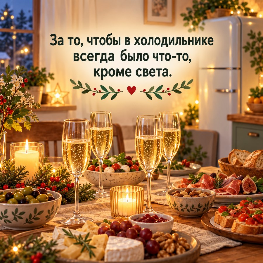 Тост про холодильник: готовая открытка