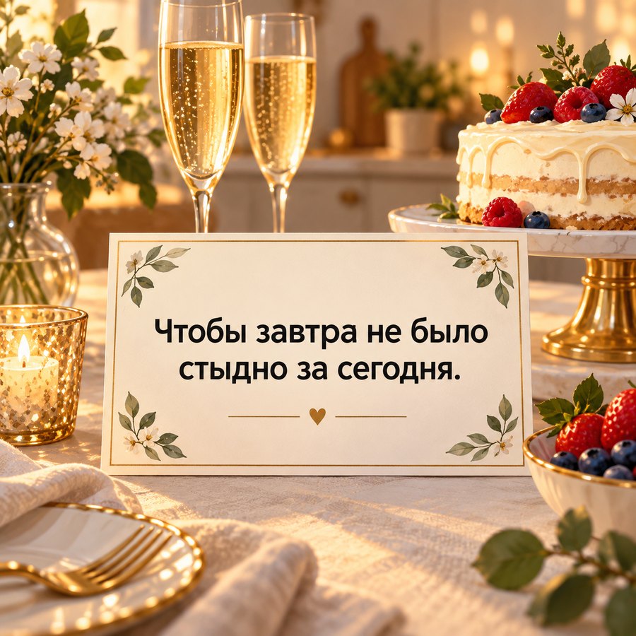 Тост чтобы завтра не было стыдно