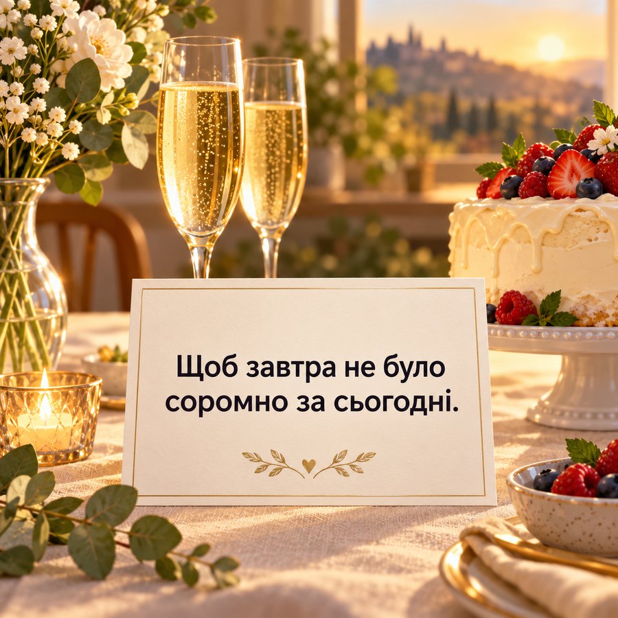 Тост щоб завтра не було соромно