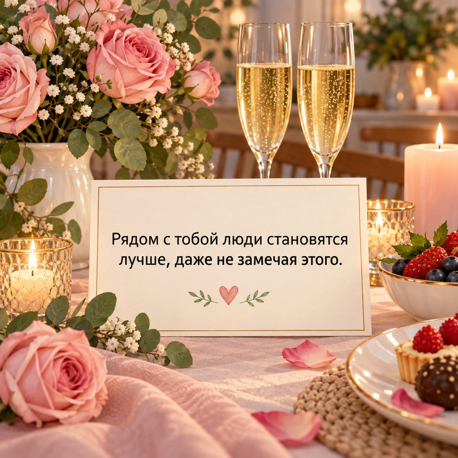 Тост женщине: рядом с тобой люди становятся лучше