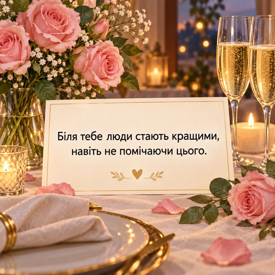 Тост жінці: біля тебе люди стають кращими
