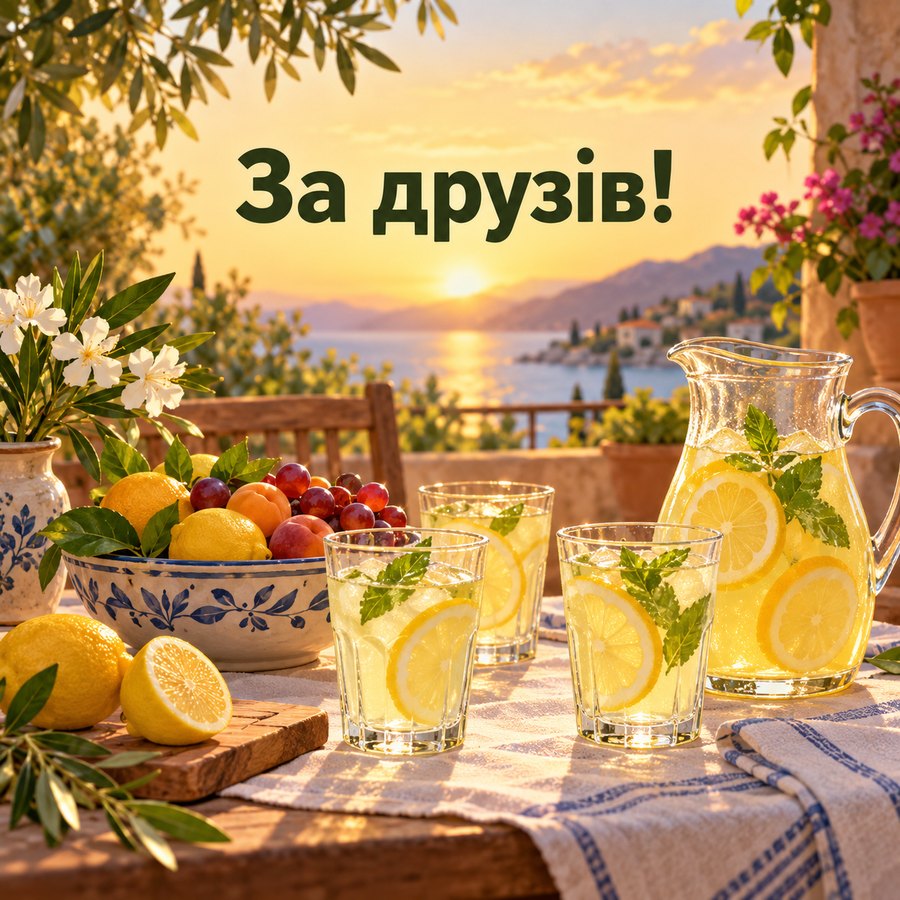 Листівка: За друзів!