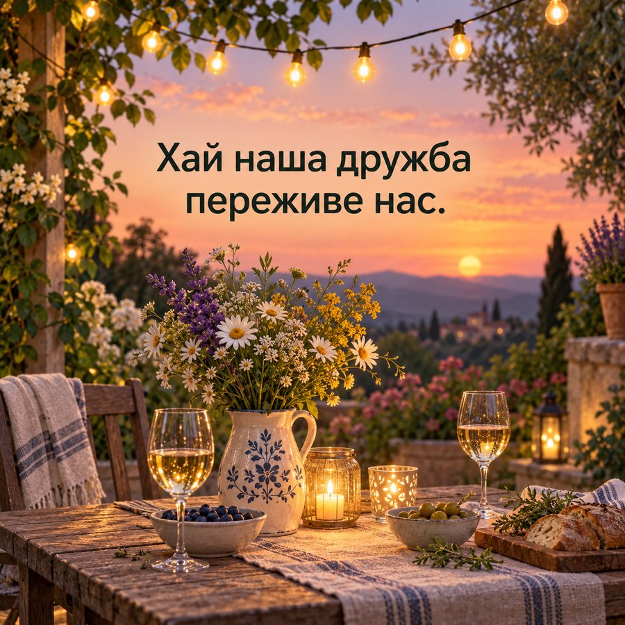 Листівка: Хай наша дружба переживе нас