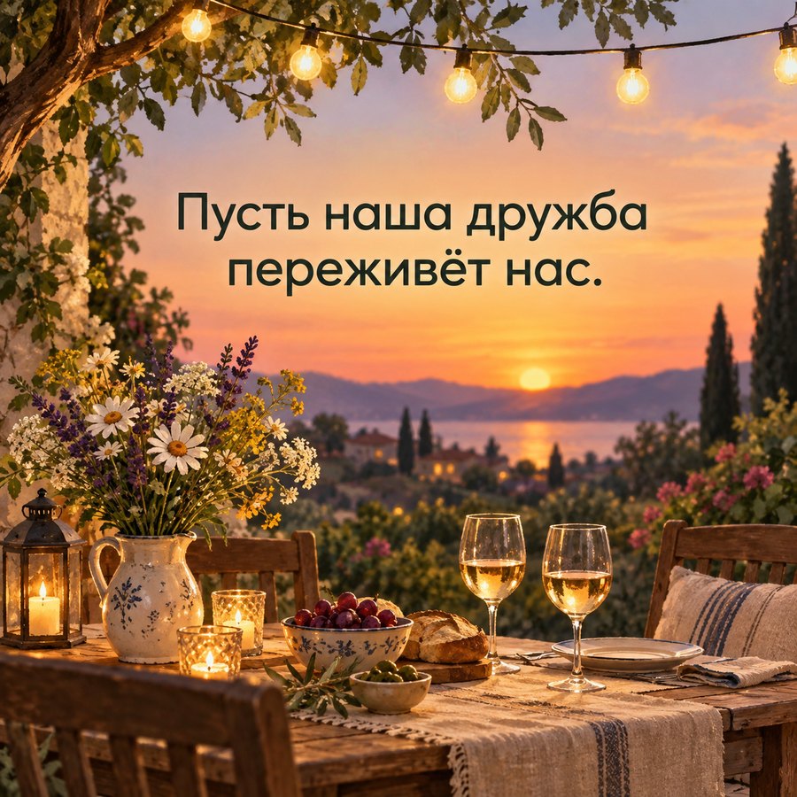 Открытка: Пусть наша дружба переживёт нас