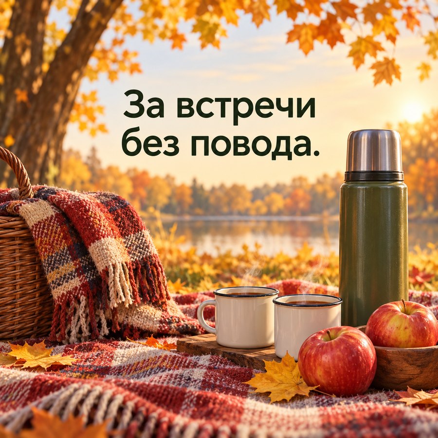 Открытка: За встречи без повода