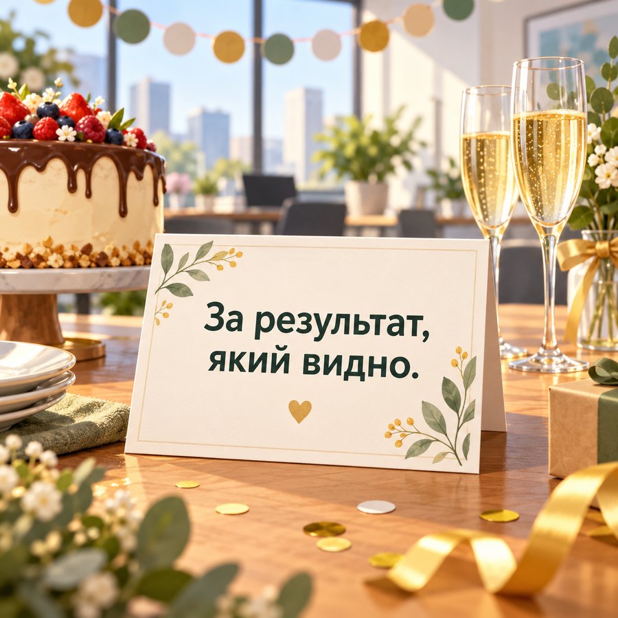 Листівка: За результат, який видно