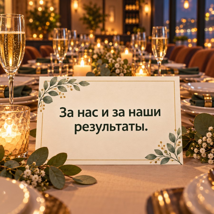 Открытка: За нас и за наши результаты