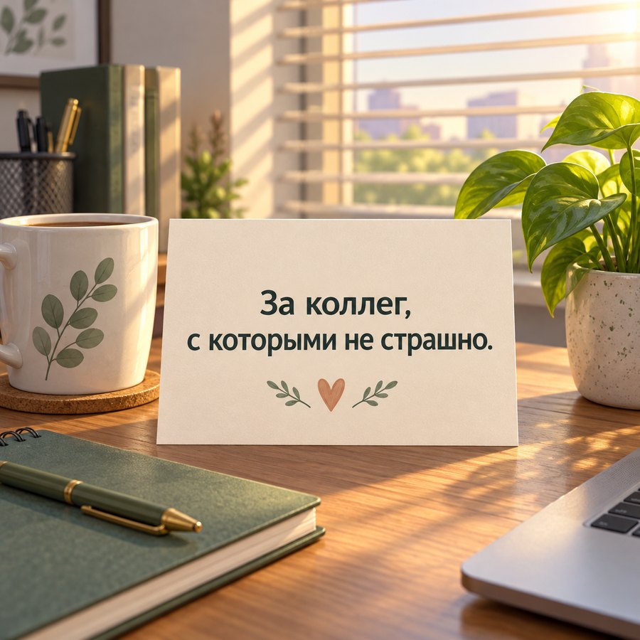 Открытка: За коллег, с которыми не страшно