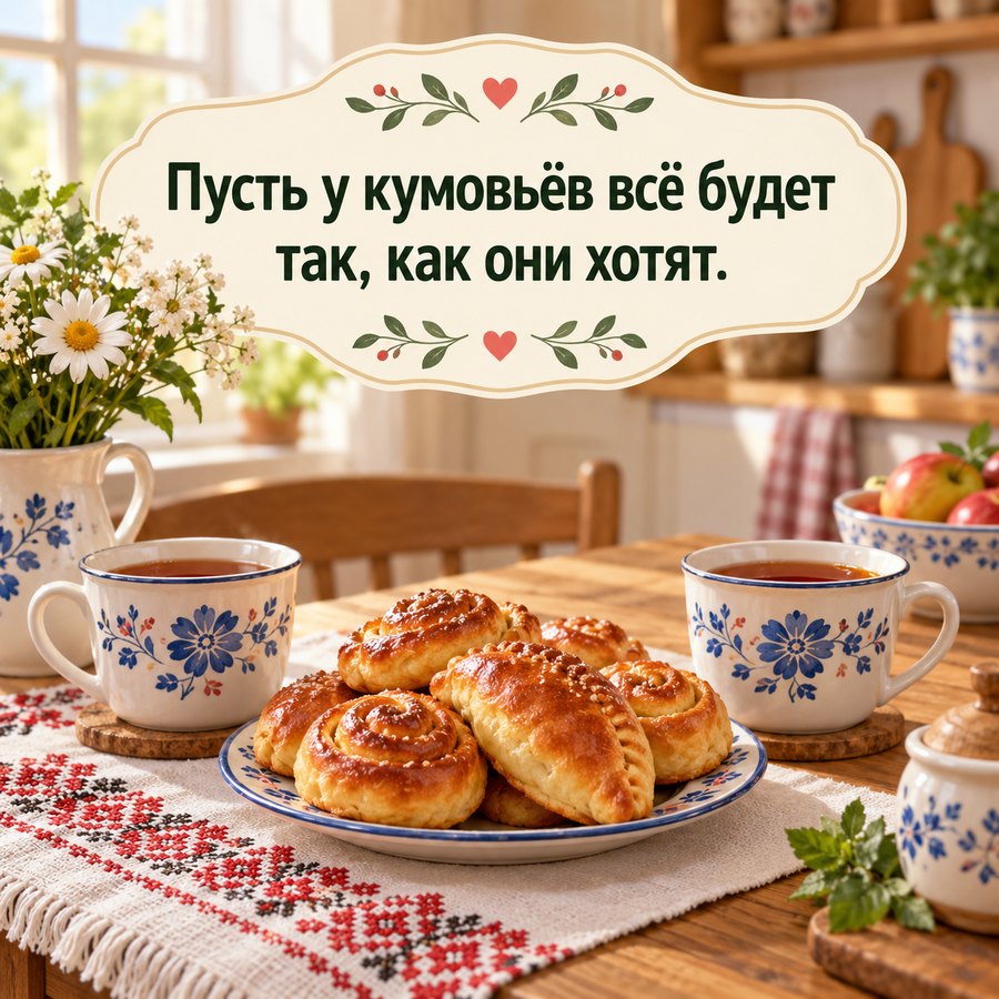 Открытка: Пусть у кумовьёв всё будет так, как они хотят