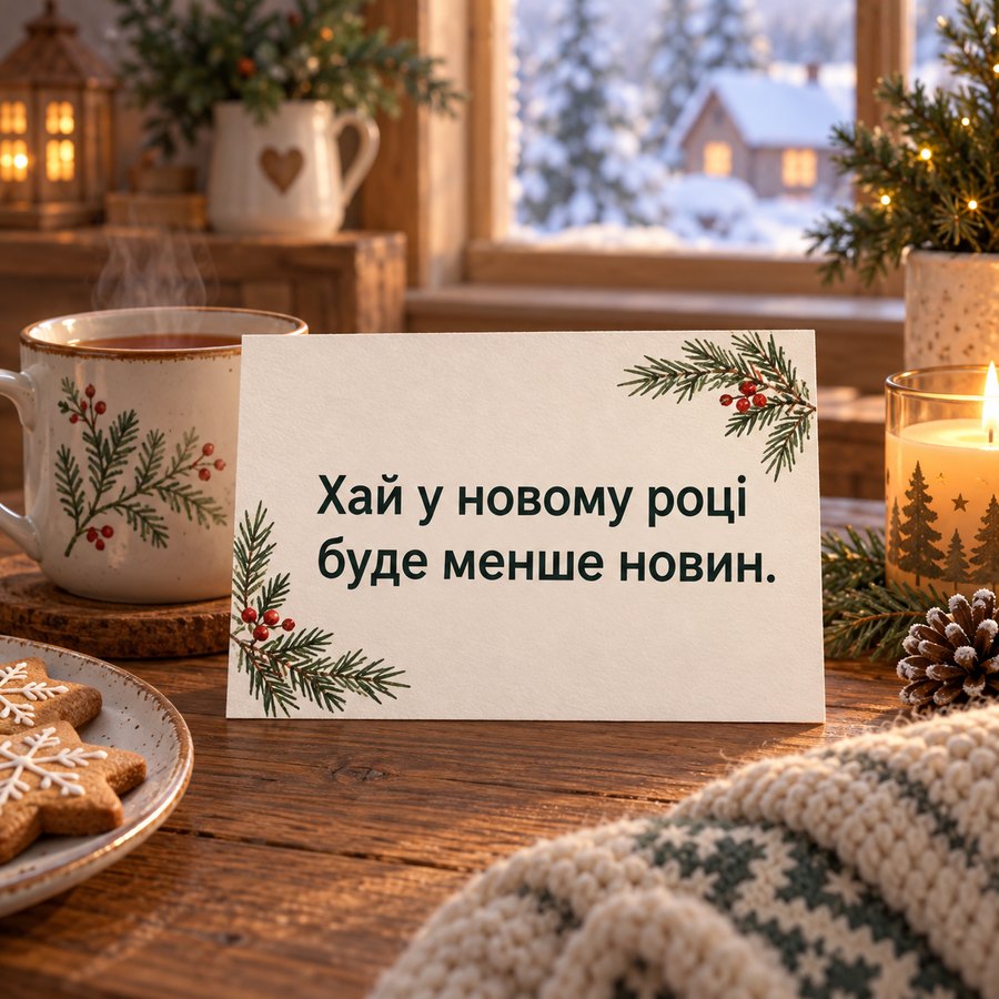 Листівка: Хай у новому році буде менше новин