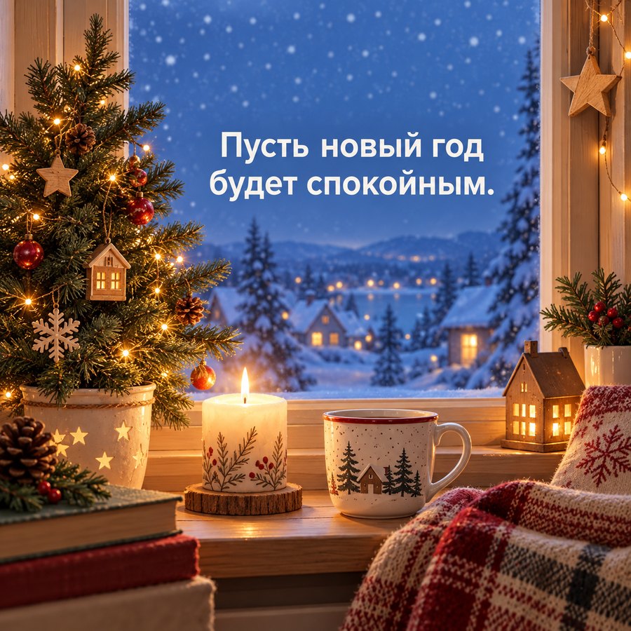 Открытка: Пусть новый год будет спокойным
