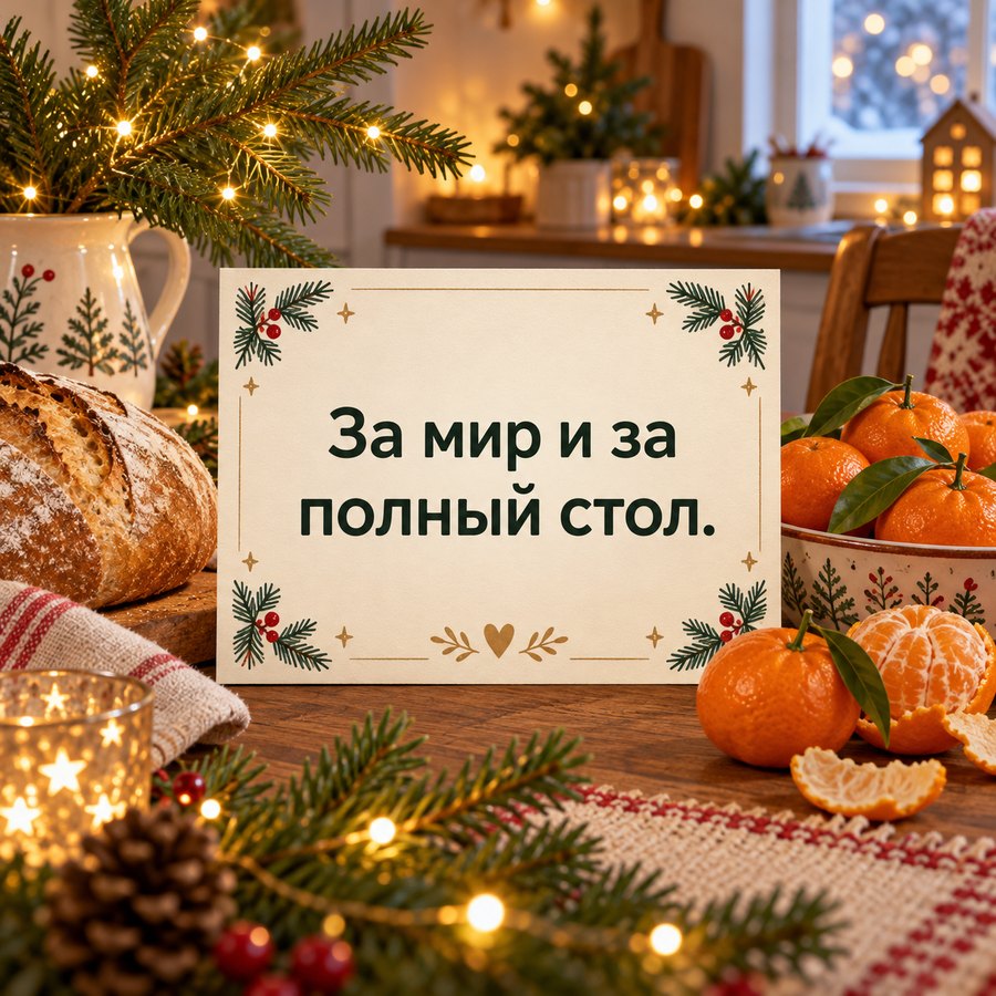 Открытка: За мир и за полный стол