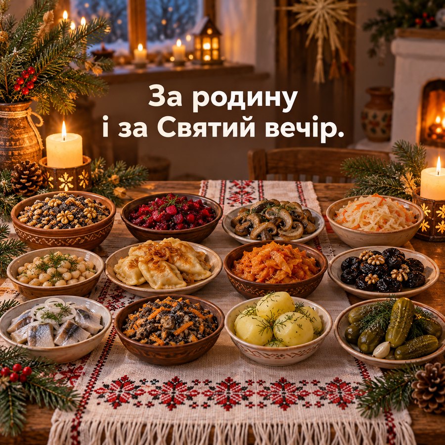 Листівка: За родину і за Святий вечір