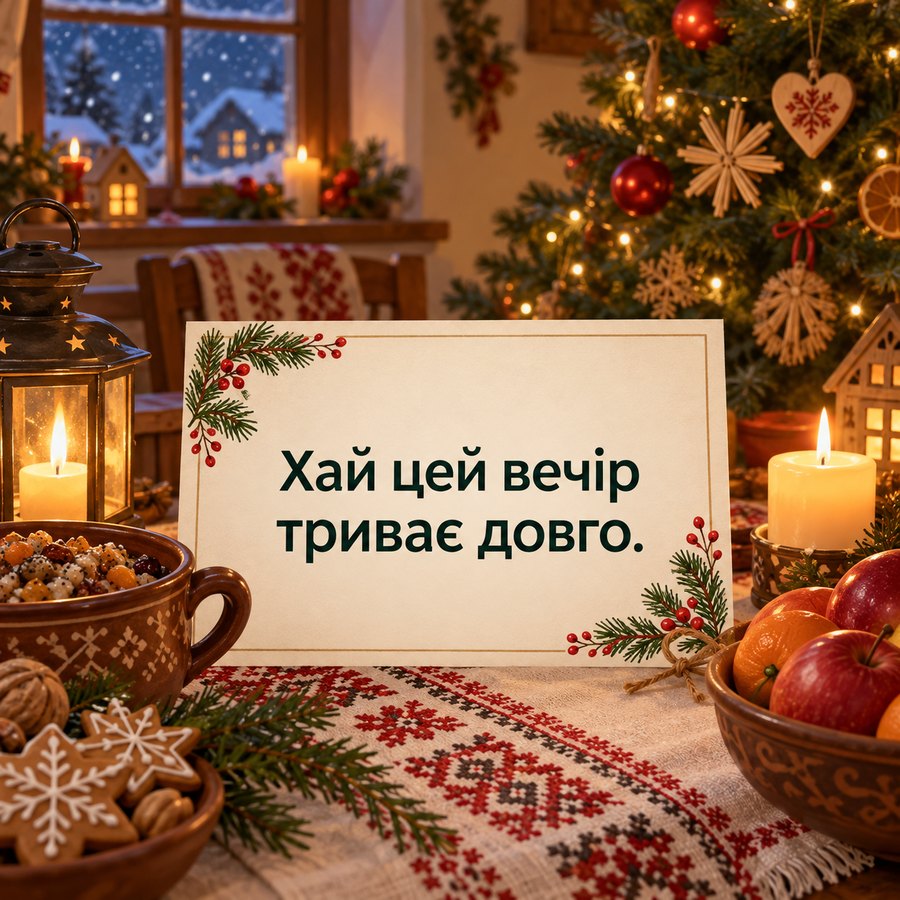 Листівка: Хай цей вечір триває довго