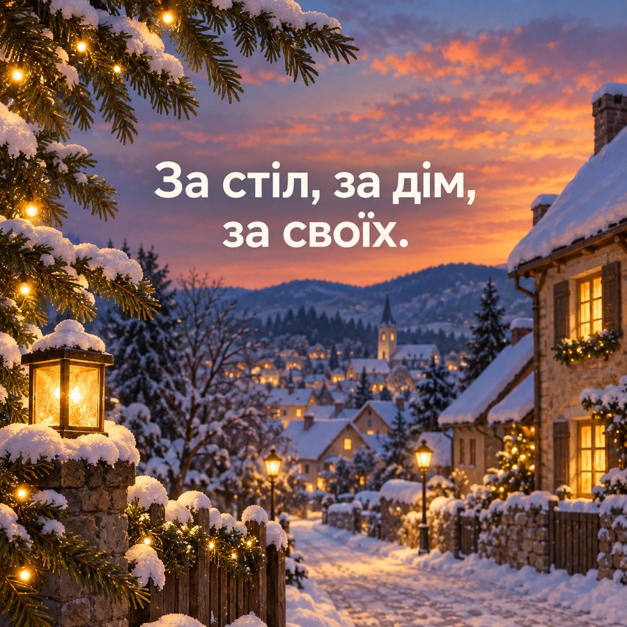 Листівка: За стіл, за дім, за своїх