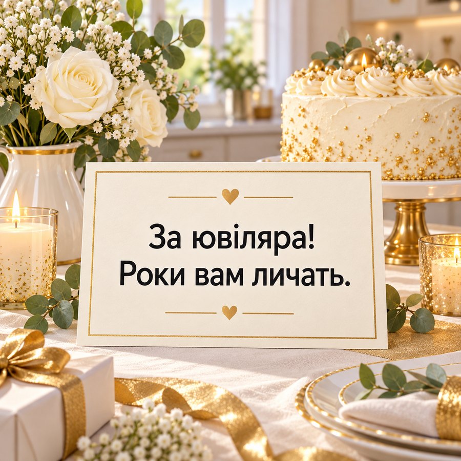 Листівка: За ювіляра! Роки вам личать