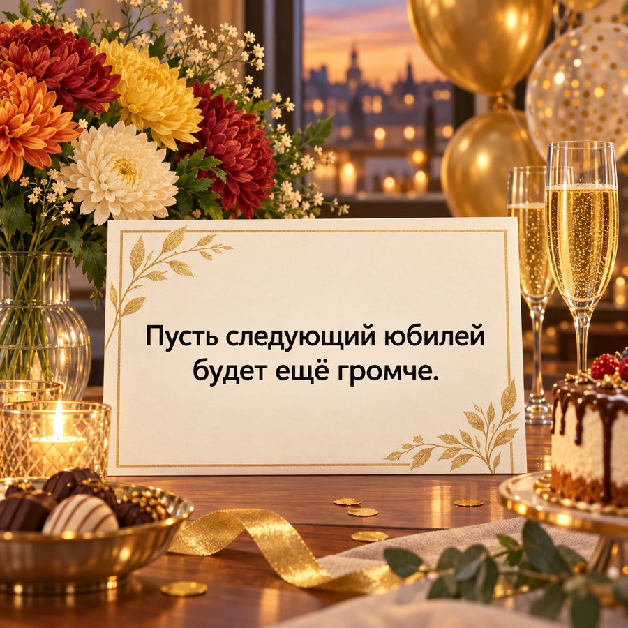 Открытка: Пусть следующий юбилей будет ещё громче