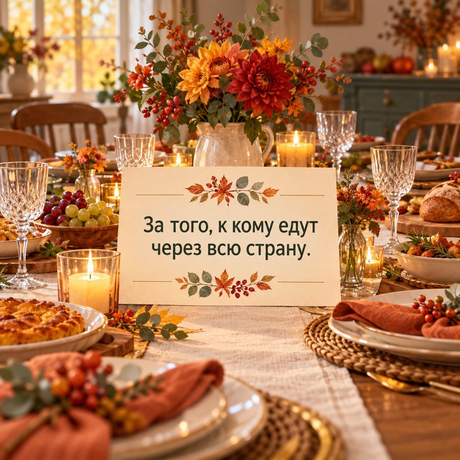 Открытка: За того, к кому едут через всю страну